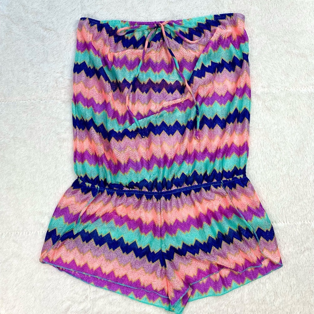 ☀️Victoria’s Secret Chevron Romper Swim Cover-Up
